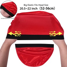 4pcs Silky Stocking Wave Cap, Satin Doo Rags Good Compression Wave Caps for Men, for 360 540 720 Waves