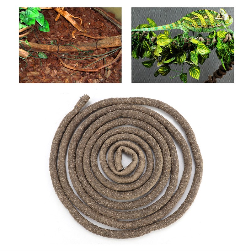 Artificial Reptile Climbing Branch Flexible Jungle 9.84ft Rattan Long Vine