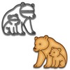 Mother Bear and Cub Cookie Cutter & Stamp - 4x3.83",