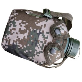 KOMBIUDA 1set Aluminum Alloy Canteen Water Bottle for Camping Hiking Outdoor Survival and Leak Construction for Adventures and Travel