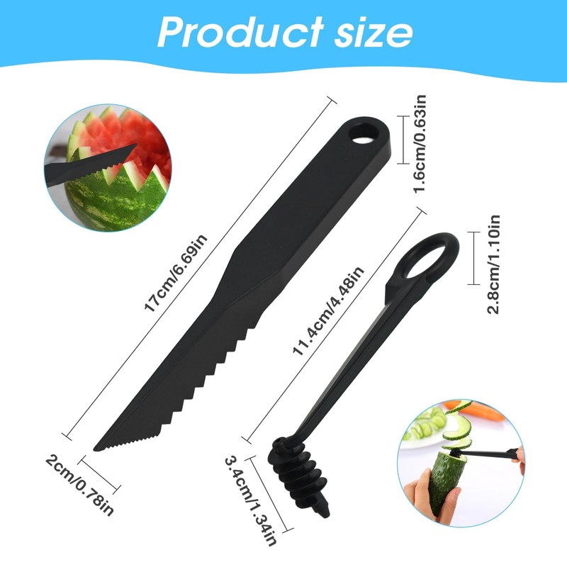 Kitchen Spiral and V-Shaped Tools, Carving and Spiralizer for Vegetables