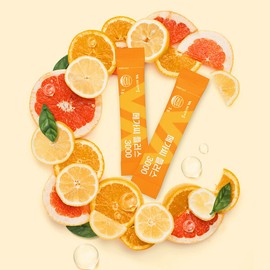 Vitamin Village (현대Hmall)비타민마을 메가씨 플러스 3000 고함량 비타민C 분말 스틱 총180포 2박스 6개월분 (Hyundai Hmall) Vitamin Village Mega C Plus 3000 High Concentration Vitamin C Powder Sticks, Total 180 Pouches, 2 Boxes, 6 Months Supply