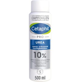 CETAPHIL PRO Urea 10 Prozent Intensiv aufbauende Feuchtigkeitslotion, 500ml, Für extrem trockene, schuppige Haut am Körper, Regeneriert intensiv und reduziert Trockenheit langfristig
