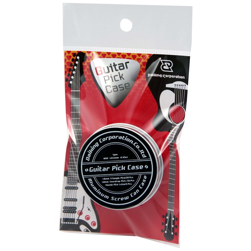 Daiking Corporation DKAPC-BK Guitar Pick Case, Silver