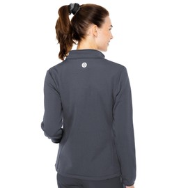 Med Couture Activate Women's Performance Fleece Scrub Jacket Pewter XL