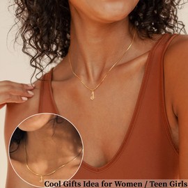 Btysun Gold Initial Necklaces for Women,Letter Necklace 14K Gold Plated Initial Necklace L Pendant Necklace for friend Mom Gifts for Her