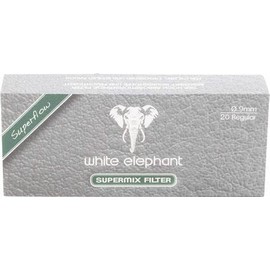 White Elephant 9 mm Supermix Filters (White, 20 Pack)