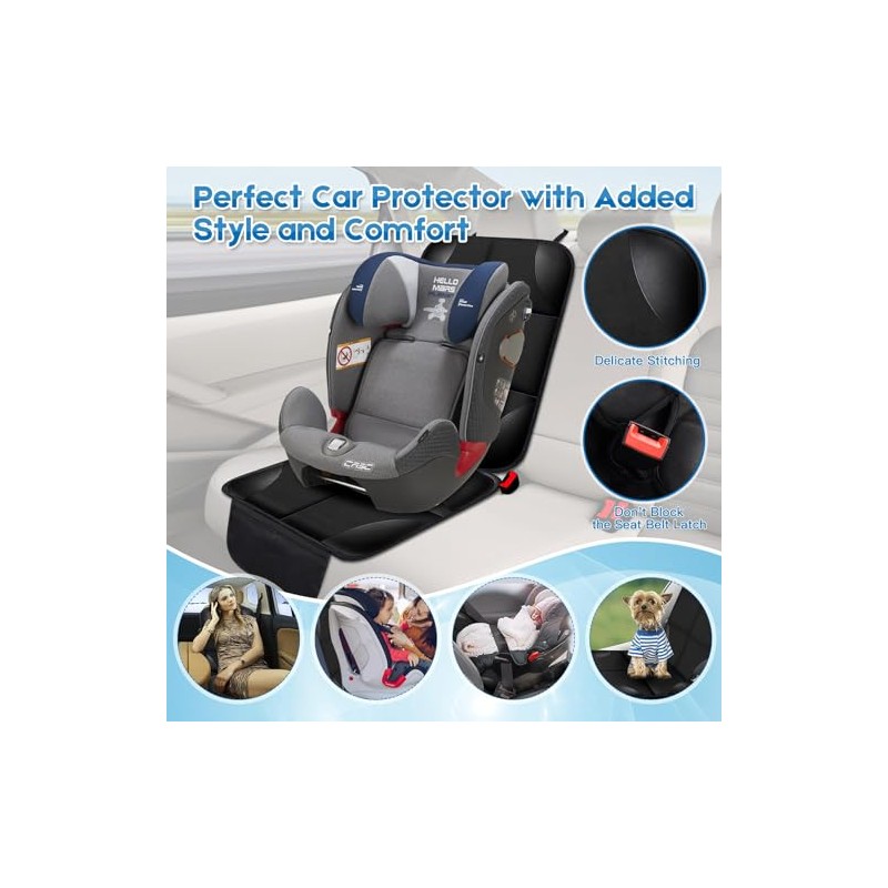 LAIXIAO Protectores de Asiento de Coche Impermeables, Bolsas de Almacenamiento