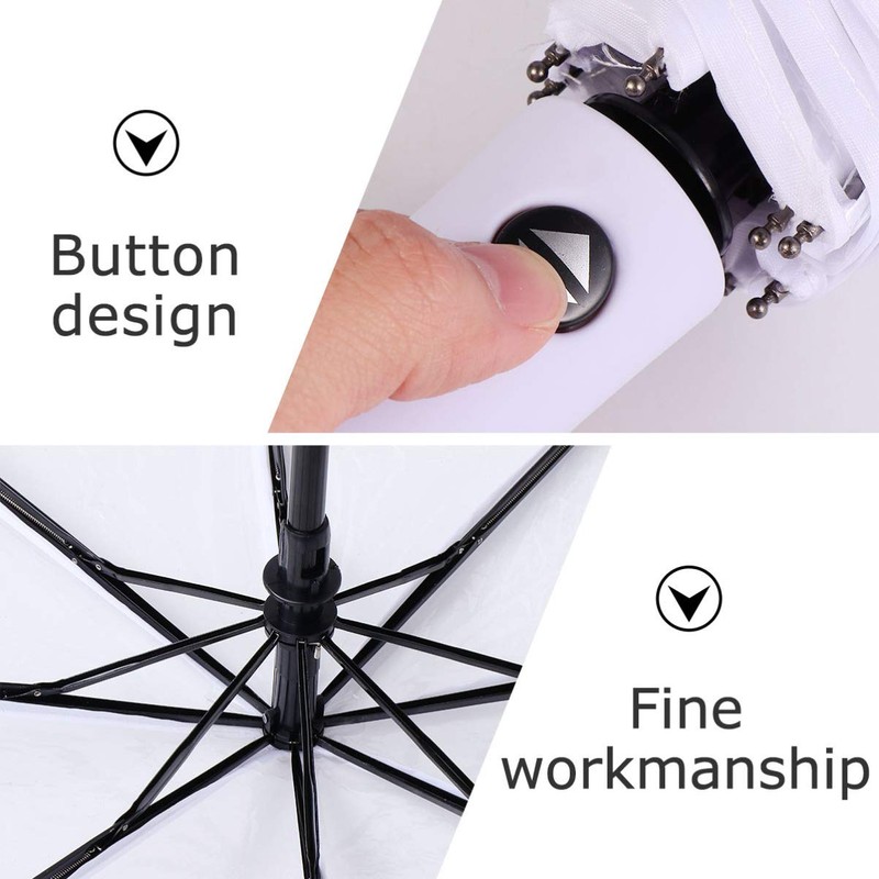 VALICLUD Folding Umbrella Automatic Transparent Umbrella Auto Open Foldable Umbrella