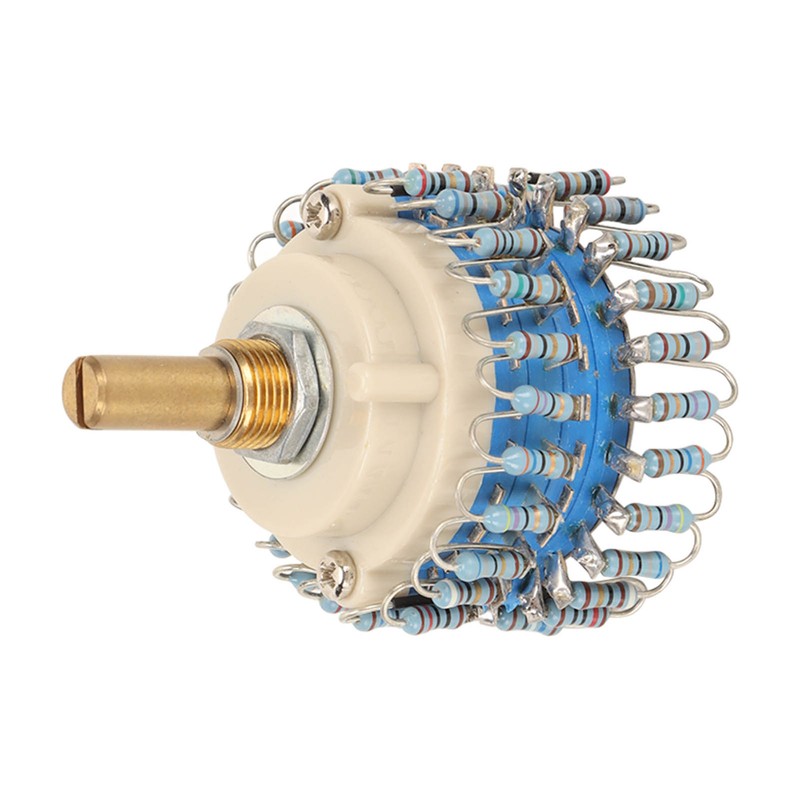Two Channels Volume Potentiometer 2×24 Gear 20K High Accuracy Volume