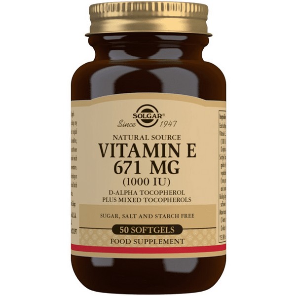 Solgar Vitamin E 671mg (1000iu) Softgels 50
