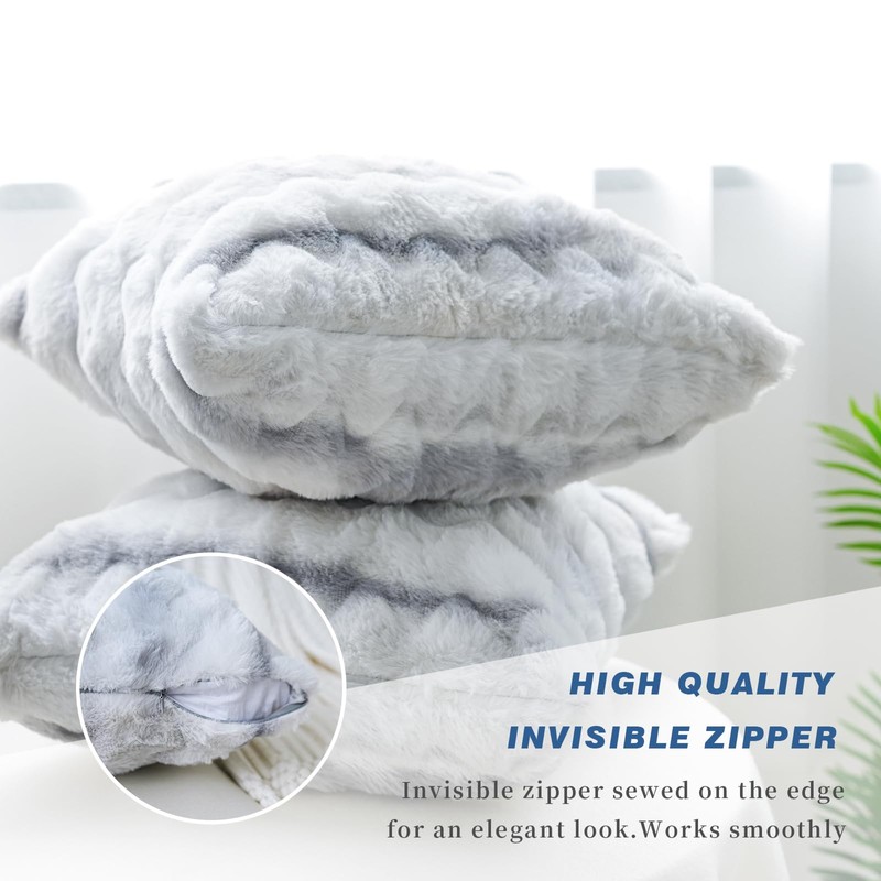 ZYFZCLBL Soft Faux Fur Cushion Cover, Decorative Pillow Cover Cozy