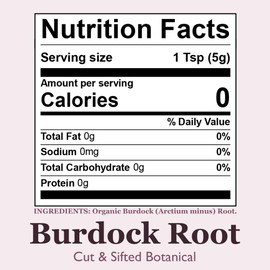 Organic Positively Botanicals Company, Burdock Root, Loose Leaf Botanical, 4 Ounce