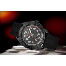 EAJOMIN Stylish Wrist Watches for Mens,Arabic Numbers Casual Business Sport Military Waterproof Rubber Silicone Band Calendar Analog Watch for Men (G717 Black)