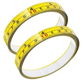 Self Adhesive Measuring Tape, Right to Left Adhesive Tape Measure for Woodworking T-Track, Stick On Ruler with Fractional Inches & CM (2, Yellow, 78 inch Right to Left Reading)