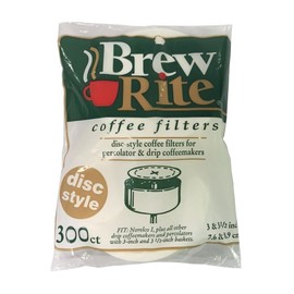 Brew Rite 3 Inch - 3.5 Inch Disk Filter Size 100 Count (Pack of 3).
