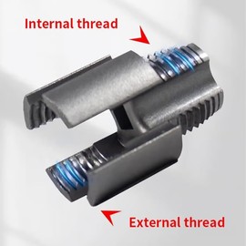 Integrated Internal & External Pipe Threading Tool, 1/2'' and 3/4'' Water Pipe Internal and External Integrated Threader, Electric Drill Compatible PVC Pipe Thread Cutting Tool (3/4", 1pcs)