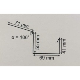 Trobak Simple Box Gutter 2 Metres Aluminium Natural Includes Mounting Material