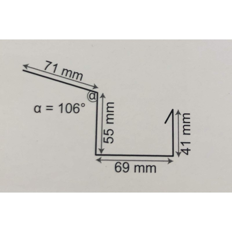 Trobak Simple Box Gutter 2 Metres Aluminium Natural Includes Mounting