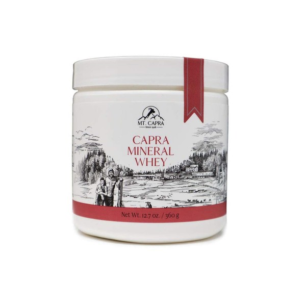 MT. CAPRA SINCE 1928 Capra Mineral Whey | A Whole Food, Bio-Available Mineral/Electrolyte Supplement from Goat Milk Whey, Rich in Potassium - 12.7 Ounce Powder