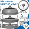 Microwave Splatter Cover for Food - Silicone Glass Dish Plate