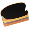 Colorful Border Women Women's Compact Soft Glasses Case Orange 2110-01