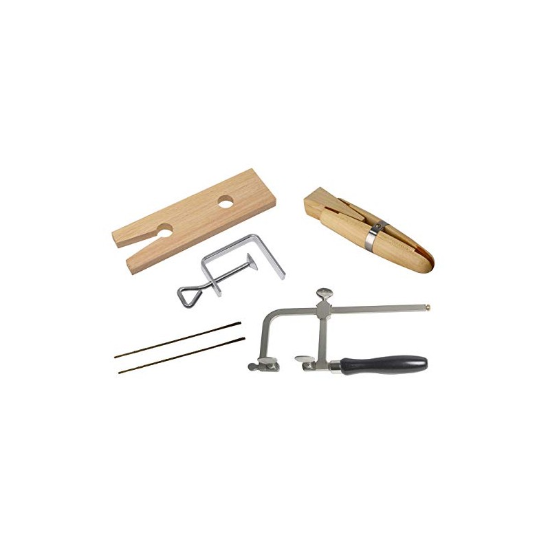 Jewelry Making Bench Tool Kit with Wooden Bench Pin Ring