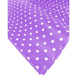 Paquete Flexicore | Papel de seda con lunares blancos y negros | Tamaño: 15 x 20 pulgadas | Cantidad: 10 hojas | Manualidades de bricolaje, fiestas, decoraciones, Lunares lila, 50 Sheets, 1