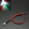 uxcell 15Pcs 5mm Pre Wired LED, Slow Flashing DC9-12V Clear