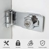 EMVANV Keyed Hasp Lock, 90 Degrees Lock Hasp T-wist Knob