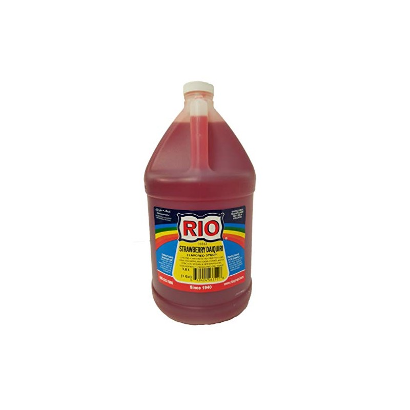 Premium Strawberry Daiquiri Flavored Snow Cone Syrup, 1 Gallon Ready