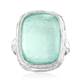 Ross-Simons Roman Glass Ring in Sterling Silver. Size 5