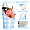 Potchen 250 Pcs Blue Plaid Charcuterie Cups with Sticks 14