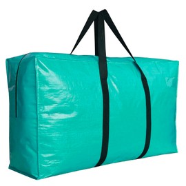 Extra Large Storage Bags, Jumbo Moving Tent Storage Bags, Waterproof Foldable Big Turquoise XXL Duffle Bag for Travel, 42x23x13.5inch - 1PACK