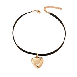 Black Big Heart Choker Necklace for Women,Adjustable Gothic Classic Collar Choker Necklace,Classic Velvet Chokers for Women,Choker Necklace Accessories for Women,Necklace Jewelry for Women