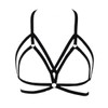 HJZLSSYS Women Harness Elastic Cupless Cage Bra Hollow Out Strappy