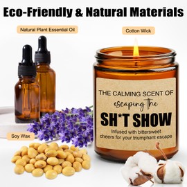 Scented Candles - Farewell Gifts for Coworkers, Boss, Work Bestie, Moving Away Gift for Friends, Funny Retirement Gift for Women, Men - Coworker Leaving Gifts, New Beginnings Goodbye Presents