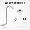 G-Promise All Metal 12-Inch S Shaped Shower Arm with Flange