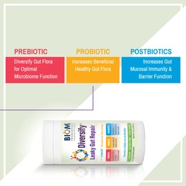 Diversify® Total Gut Health Human Milk Oligosaccharides with prebiotics + Resistant Starch. Precision Probiotic Formula to Help with Leaky Gut. Vegan, Non-GMO Gluten-Free (1 Unit)