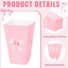 Sanixin 16 Pcs Pink Bow Popcorn Boxes Coquette Bowknot Popcorn