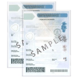 2 Pcs Birth Certificate Holder Canada 5x7 Inches,Clear Plastic Certificate Holder Protective Cover for Birth Certificates,Newborn Baby Documents Protector