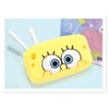 Tees Factory SpongeBob Plush Face Pen Pouch, Yellow, H9 x