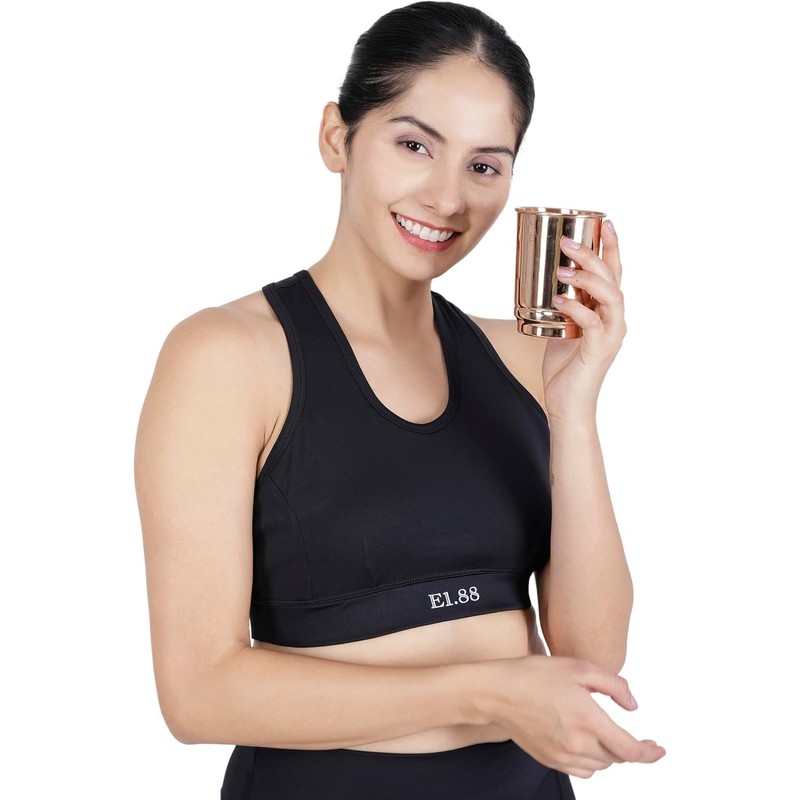 HEALTHANDWEALTH Copper Tumblers - 350ml (11.8 fl. oz.) for Pure