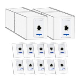 (12 Pack) T30 Replacement Dust Bags Compatible With ECOVACS DEEBOT T30/ T30 Omni/ T30 Pro Omni/ T30 MAX M12 Pro+/ Robot Vacuum, With Activated Carbon Filter Layer, Vacuum Bags