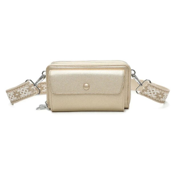 EMVY City Collection Crossbody Bag – Patterned Strap – Diamante