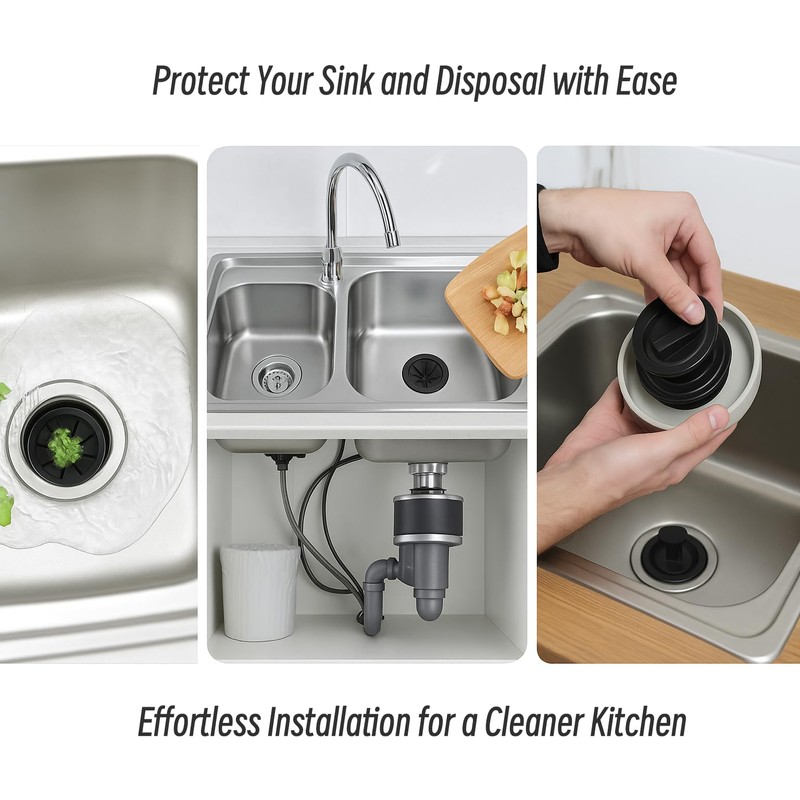 3 Pcs Garbage Disposal Splash Guard Set – Includes 2