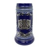 .6 Liter Cobalt Blue Ceramic Stein Mug with Bayern Germany