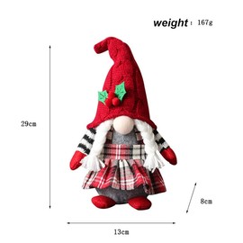 ERSTUME Christmas Gnome Decorations 2 Packs Scandinavian Santa Ornaments Handmade Scandinavian Style Tomte Elf Home Decoration Ornaments