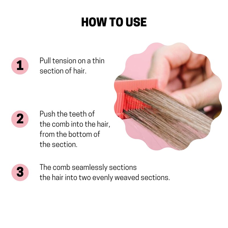 MEEKS Hair Foil Comb Set - 3 Different Sizes -