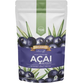 TGB SUPERFOODS | Açaí Berry en Polvo Orgánico | 100% Puro | Superalimento Natural, Vegano y Gluten Free | Aporte de Vitaminas y Minerales | Promueve la Energía y una Mejor Digestión | Contenido 500 g